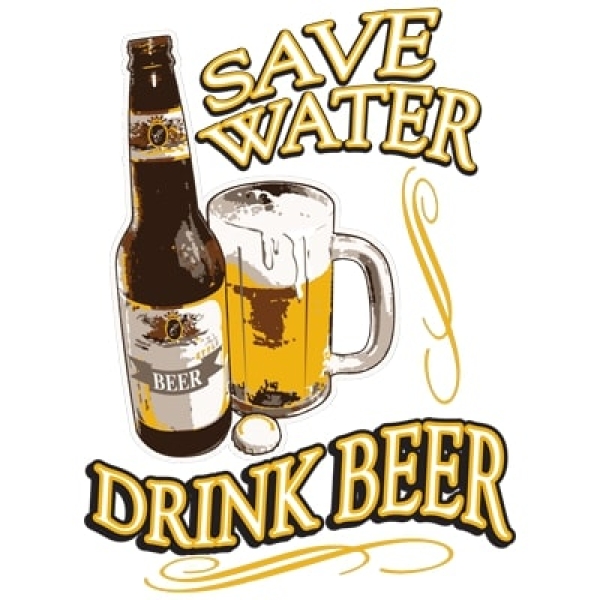 T-Shirt - kurzarm - save water drink beer